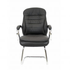 Кресло для посетителей Everprof Valencia CF Экокожа Черный