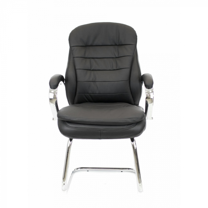 Кресло для посетителей Everprof Valencia CF Экокожа Черный