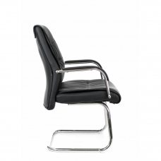 Кресло для посетителей Everprof Bond CF Экокожа Черный