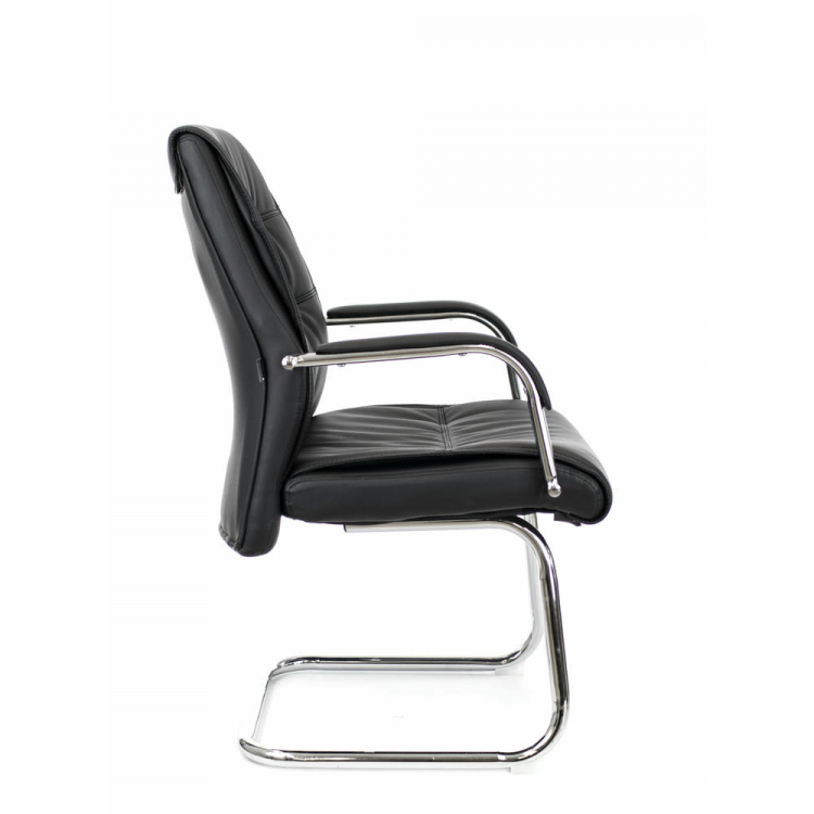 Кресло для посетителей Everprof Bond CF Экокожа Черный