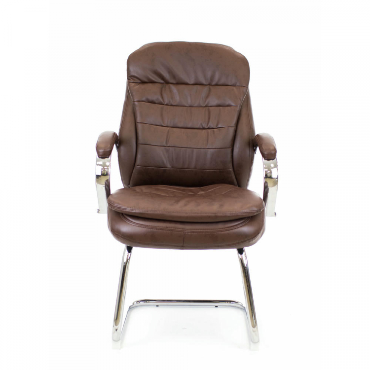 Кресло для посетителей Everprof Valencia CF Экокожа Коричневый
