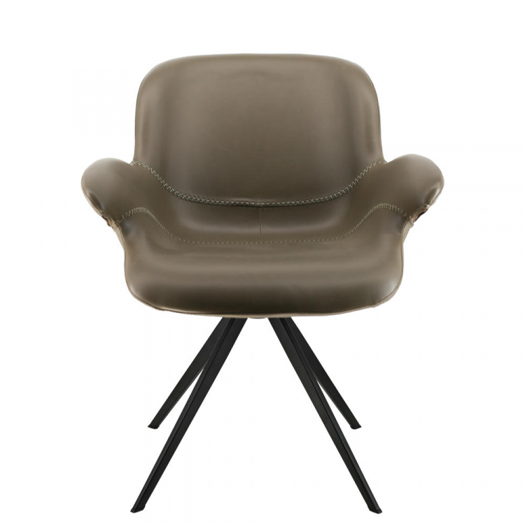 Обеденное кресло Everprof Aurora Экокожа Серый