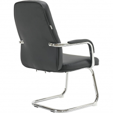 Кресло для посетителей Everprof Vesta CF Экокожа Черный