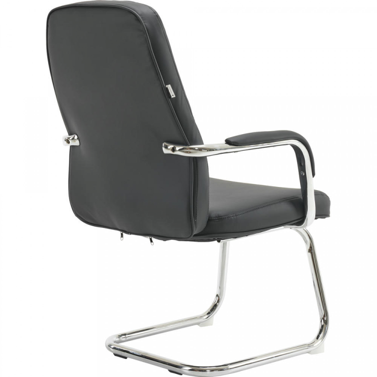 Кресло для посетителей Everprof Vesta CF Экокожа Черный