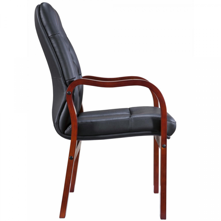 Кресло руководителя Everprof Monaco Wood CF Экокожа Черный