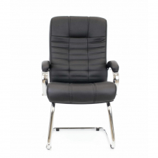 Кресло для посетителей Everprof Atlant CF Экокожа Черный