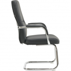 Кресло для посетителей Everprof Vesta CF Экокожа Черный