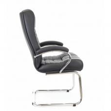 Кресло для посетителей Everprof Atlant CF Экокожа Черный