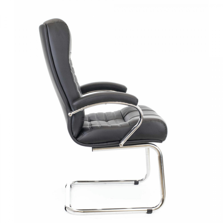 Кресло для посетителей Everprof Atlant CF Экокожа Черный