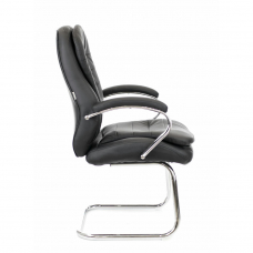 Кресло для посетителей Everprof Valencia CF Экокожа Черный