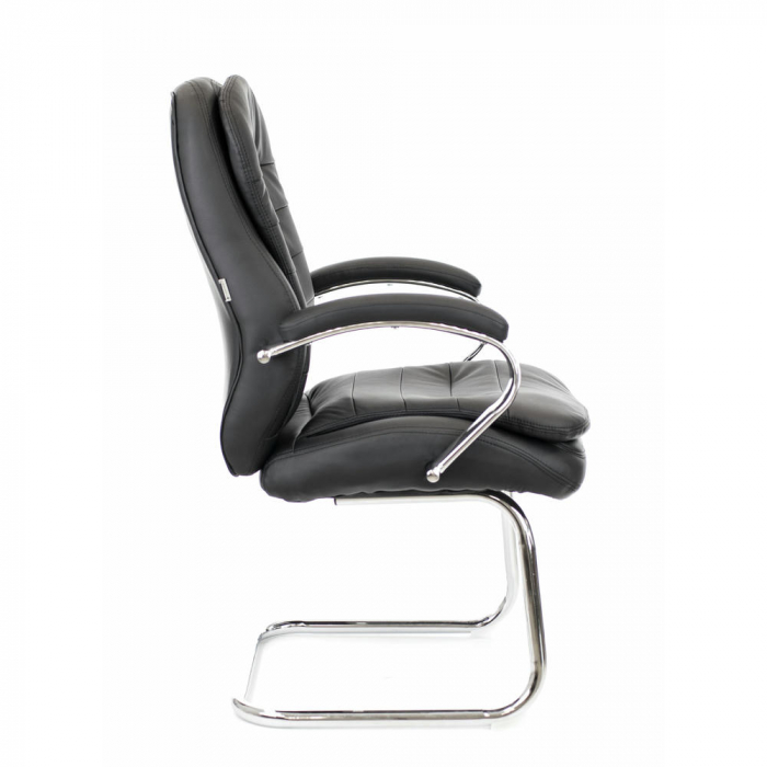 Кресло для посетителей Everprof Valencia CF Экокожа Черный