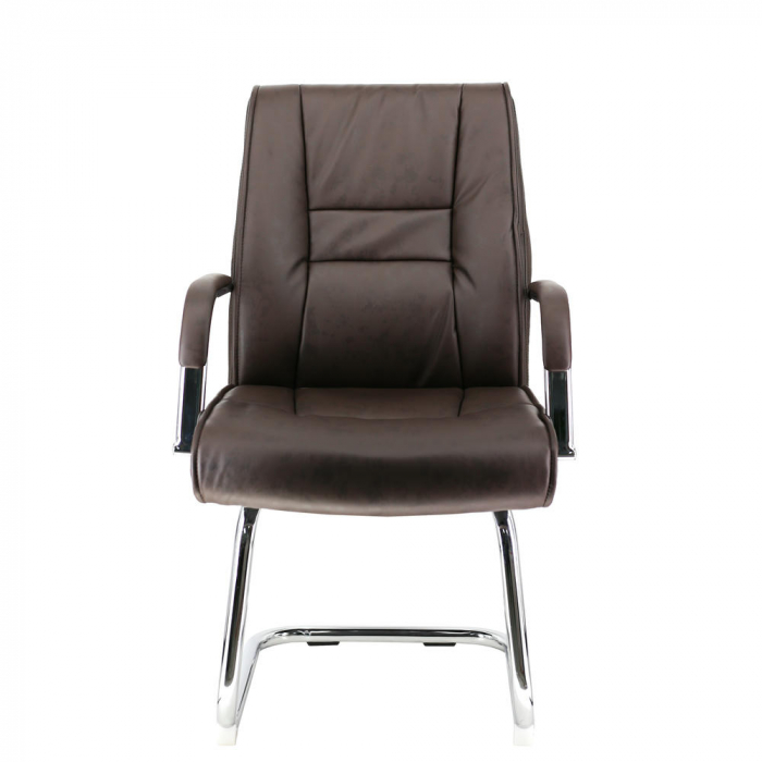Кресло для посетителей Everprof Kent CF Экокожа Коричневый