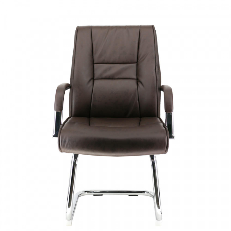 Кресло для посетителей Everprof Kent CF Экокожа Коричневый