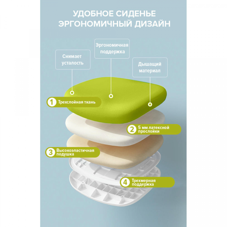 Детское кресло Everprof Kids 103 Ткань Зеленый