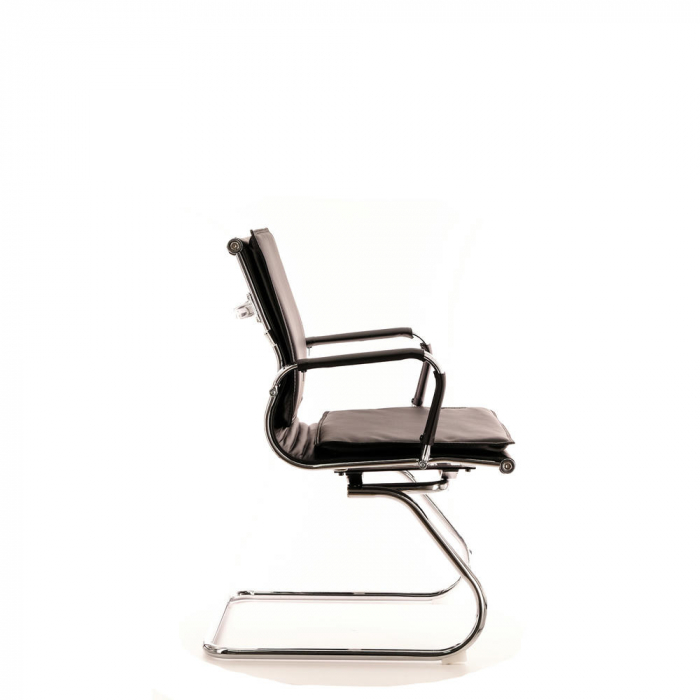 Кресло для посетителей Everprof Nerey CF Экокожа Черный