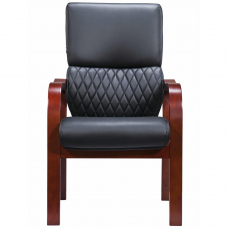 Кресло руководителя Everprof President Wood CF Экокожа Черный