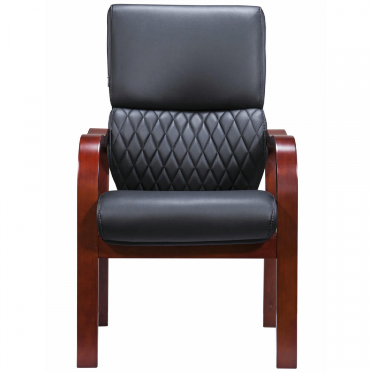 Кресло руководителя Everprof President Wood CF Экокожа Черный