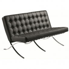 Диван офисный Everprof Barcelona 2 Экокожа Чёрный