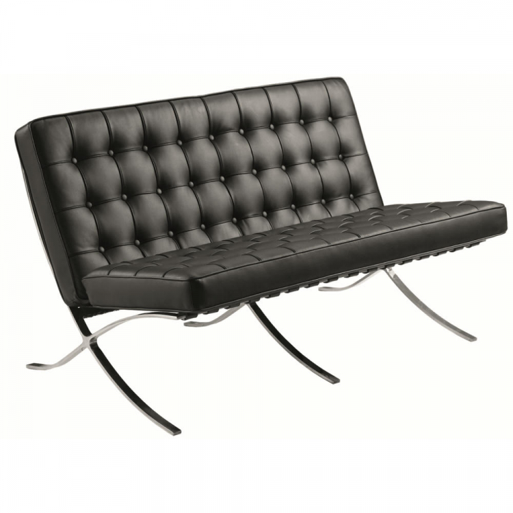 Диван офисный Everprof Barcelona 2 Экокожа Чёрный