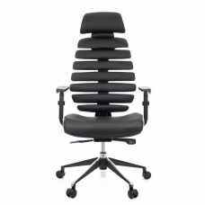 Кресло руководителя Everprof Ergo Black Кожаное Черный