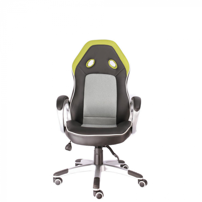 Геймерское кресло Everprof Drive TM Ткань+Экокожа Зеленый