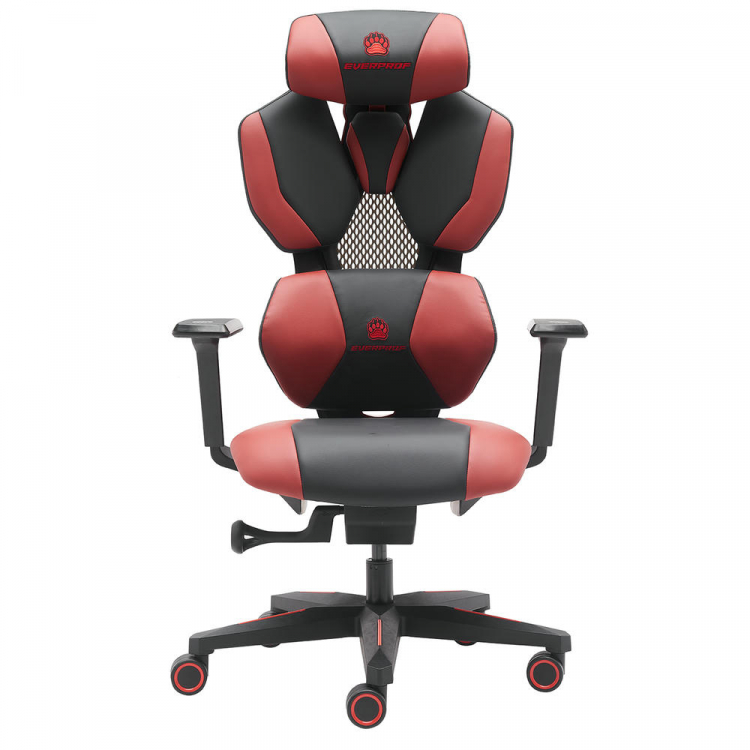 Геймерское кресло Everprof Tiger Экокожа Красный