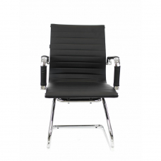 Кресло для посетителей Everprof Leo CF Экокожа Черный
