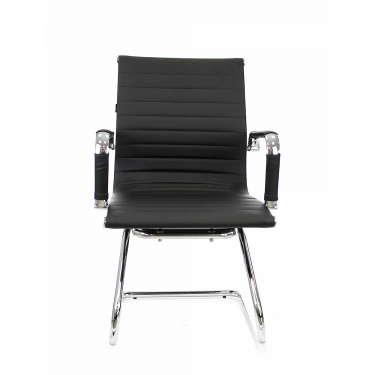 Кресло для посетителей Everprof Leo CF Экокожа Черный