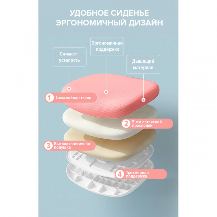 Детское кресло Everprof Kids 104 Ткань Розовый