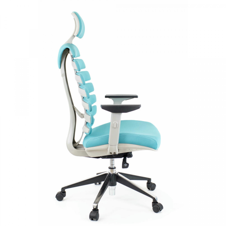 Кресло руководителя Everprof Ergo Grey Ткань Бирюзовый