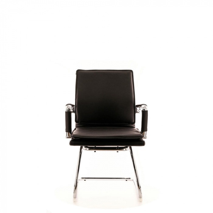 Кресло для посетителей Everprof Nerey CF Экокожа Черный