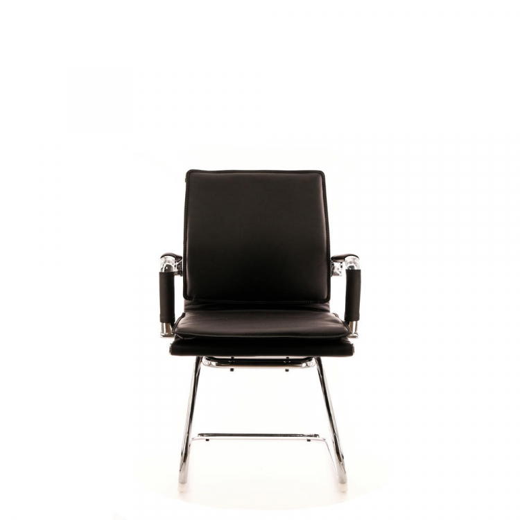 Кресло для посетителей Everprof Nerey CF Экокожа Черный