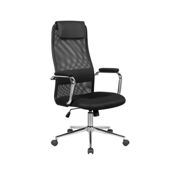 Кресло SitUp ALFA (Альфа) Chrome (сетка Black/ткань Black)