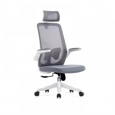 Кресло SitUp AMELIA А (Амелия) PL White (сетка Gray/ткань Gray)