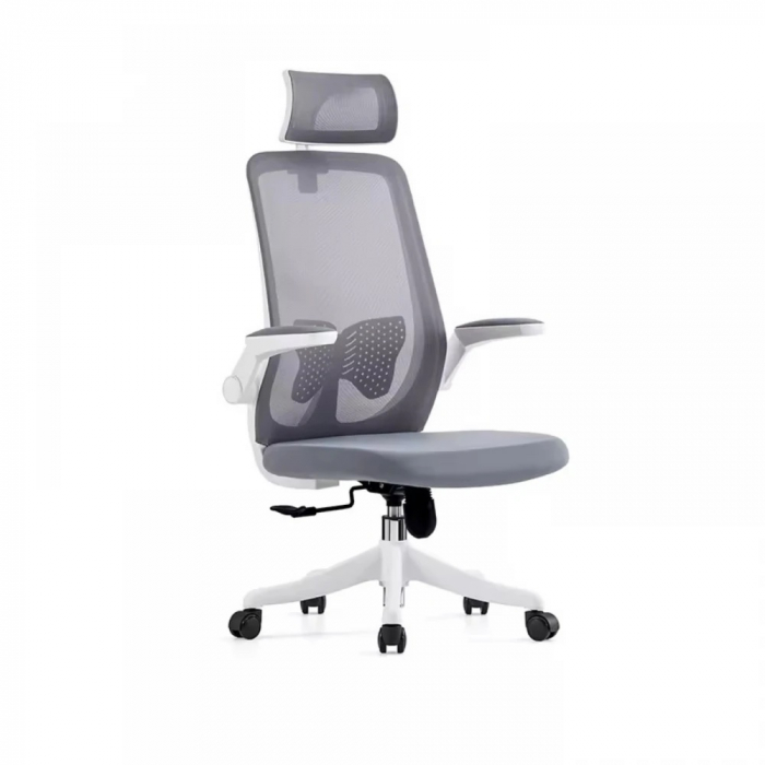 Кресло SitUp AMELIA А (Амелия) PL White (сетка Gray/ткань Gray)