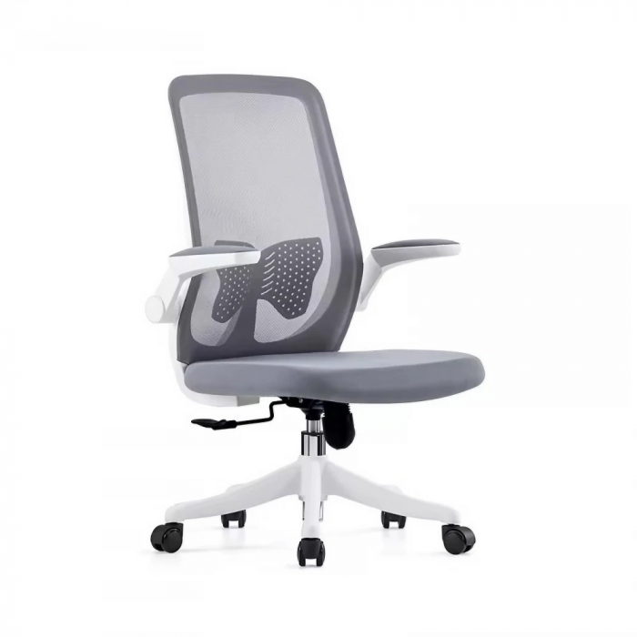 Кресло SitUp AMELIA B (Амелия) PL White (сетка Gray/ткань Gray)