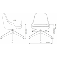 Кресло Бюрократ CH-340GLZ ткань коричневая