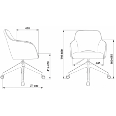 Кресло Бюрократ CH-380GL ткань синяя