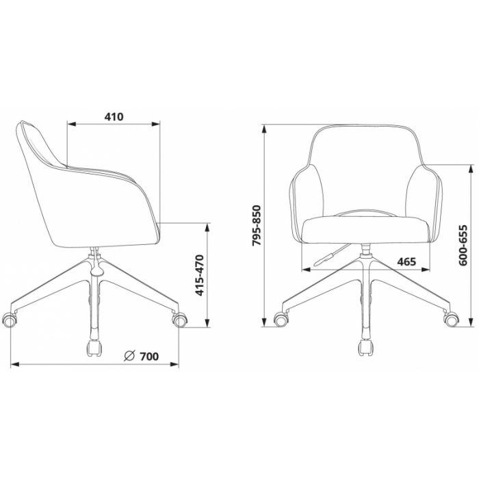 Кресло Бюрократ CH-380GL ткань синяя
