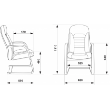 Кресло Бюрократ T-9923WALNUT-AV