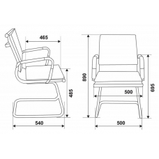 Кресло на полозьях CH-993-LOW-V