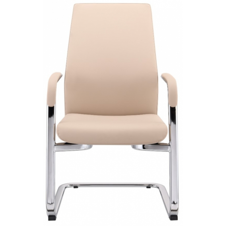 Кресло на полозьях Jons-Low-V кожа бежевая