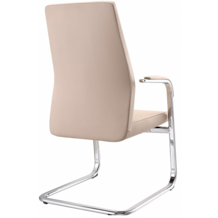 Кресло на полозьях Jons-Low-V кожа бежевая