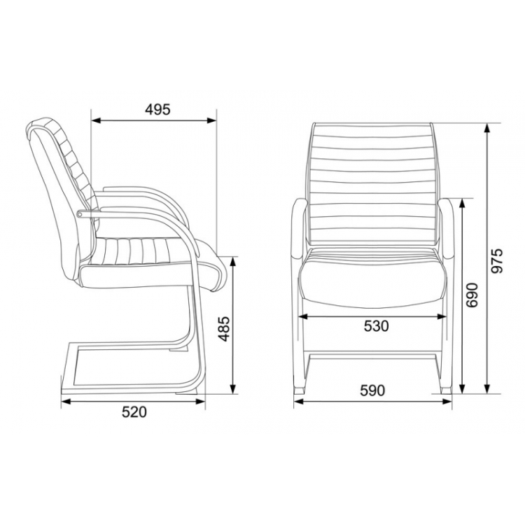 Кресло на полозьях T-8010N-Low-V