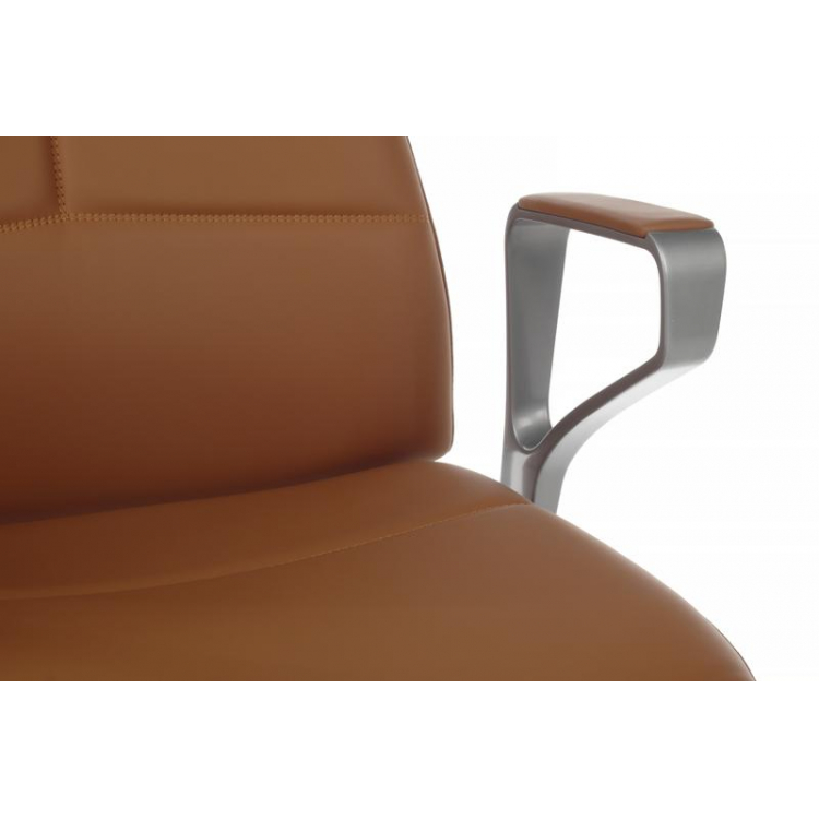 Кресло Zen 01E Оранжевый/Металл Серебристый