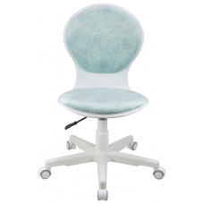 Кресло 1139 FW PL White велюр Bliss 10 голубой