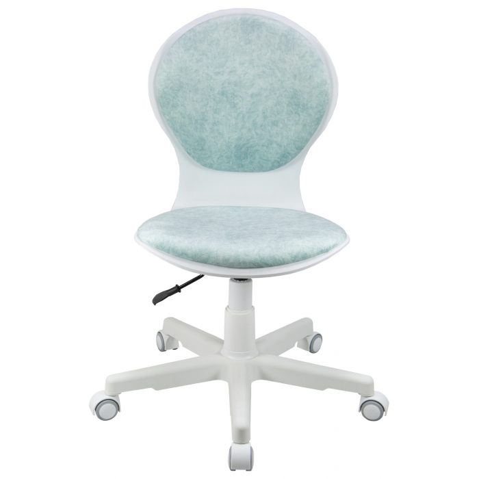 Кресло 1139 FW PL White велюр Bliss 10 голубой