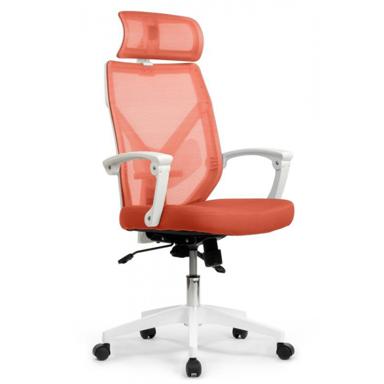 Кресло Oliver RCH W-203AC Белый пластик/Оранжевый