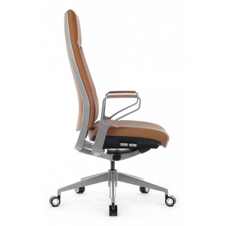 Кресло Zen 01E Оранжевый/Металл Серебристый