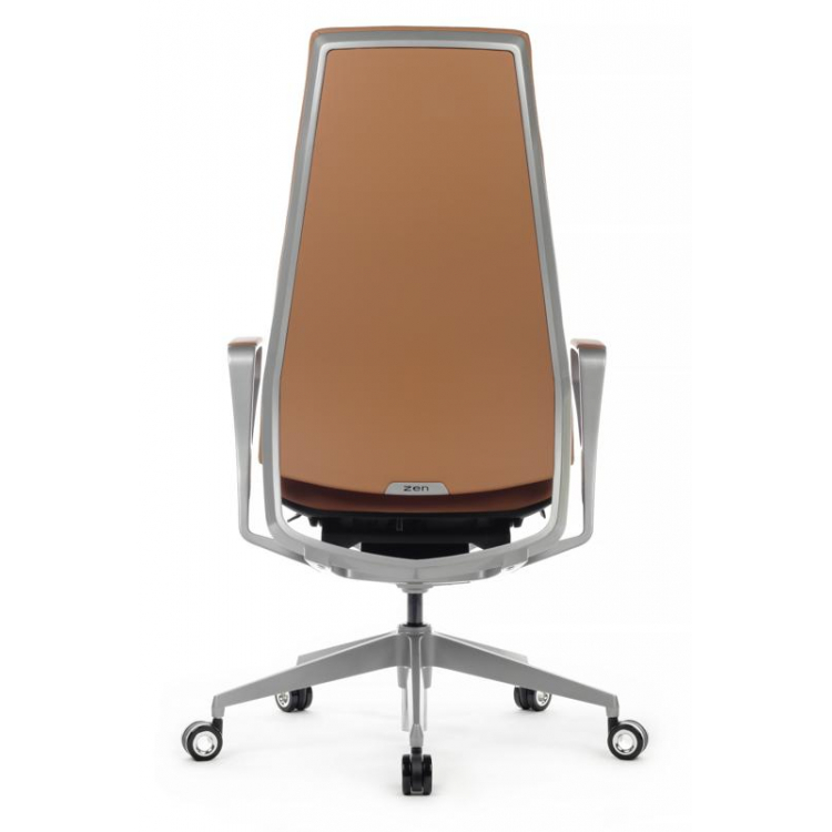 Кресло Zen 01E Оранжевый/Металл Серебристый